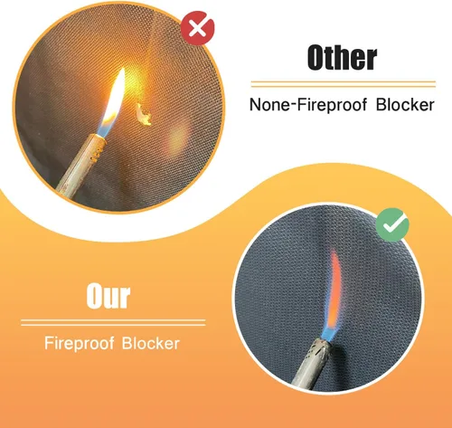 Miniatura 6 de Cubierta magnética para chimenea, bloqueador de corriente a prueba de fuego, manta para chimenea para la pérdida de calor, bloqueador de aire frío