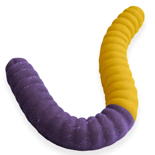 Miniatura 13 de Gusano de gomita gigante agrio – Caramelo de gomita grande de 2 libras con gran sabor picante de GGB Candies (cereza/naranja)