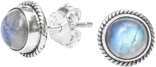 Miniatura 16 de Pendientes de tuerca con gemas, plata de ley 925, aretes de 6 mm redondos para niñas y mujeres, regalo