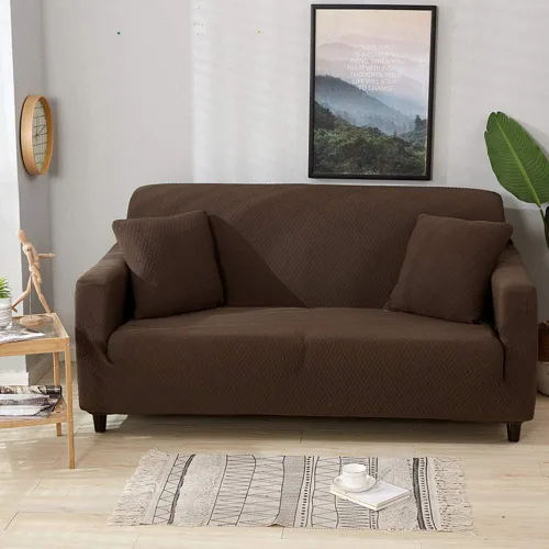 Miniatura 2 de JEOZBM Couch Slipcover, Brown Elastic Waterproof Sofa Cover, Slipcover Sofa Protector, Soft Furniture Protector for Home and Office, Multiple