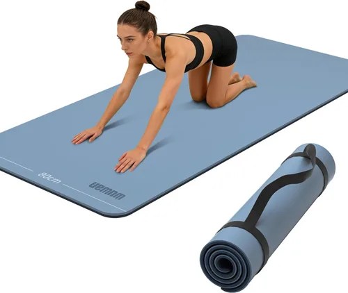Tapete de yoga ancho de 31.5 in, antideslizante, extra grueso, de 1/3 pulgadas, material TPE de alta resistencia, esterillas de yoga caliente (72