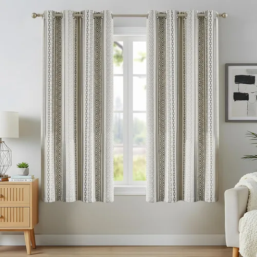 Miniatura 9 de Melodieux Cortinas bohemias 80% opacas de 63 pulgadas de largo para dormitorio, sala de estar, oscurecimiento de sala de estar, cortinas