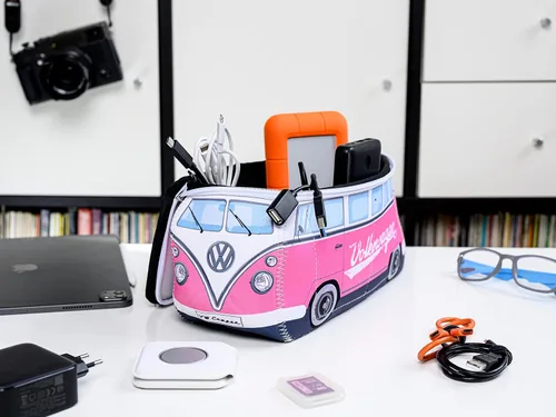 Miniatura 6 de BRISA VW Collection – Volkswagen Bolsa universal de neopreno para maquillaje, cosméticos, artículos de tocador para farmacia de viaje, en diseño