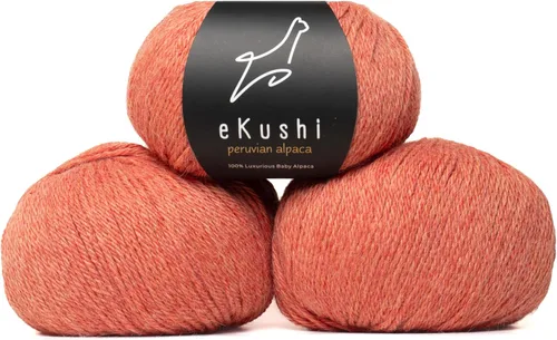 Miniatura 23 de 100% Hilo de Alpaca para Bebé para Tejer y Ganchillo - Juego de 3 Madejas de Hilo Premium DK - Ligero, Hipoalergénico y Térmico Hecho en Perú - N010