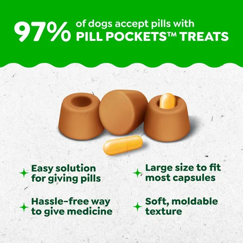 Miniatura 3 de Greenies Pill Pockets con dulces de mantequilla de maní real para perros, Mantequilla de cacahuate