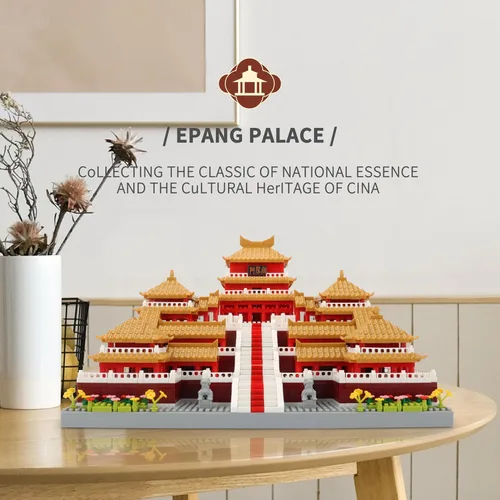 Miniatura 4 de Juego de bloques de construcción de arquitectura china, Epang Palace, 3050 piezas, juguetes creativos, el mejor regalo para adultos y niños a partir