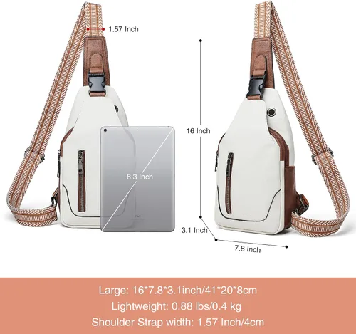 Miniatura 4 de Mroede Bolso bandolera para mujer, bolso cruzado para mujer, bolsa de pecho, riñoneras para mujeres, adolescentes y niñas para viajes escolares