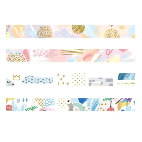 Miniatura 3 de YUBBAEX - Juego de cinta adhesiva Washi Tape estilo IG dorada, cinta decorativa de aluminio para arte, manualidades, bricolaje, suministros