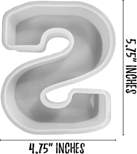 Miniatura 2 de Letras grandes del alfabeto de 7 pulgadas, moldes de resina con luz LED gigante, epoxi fresco para poner en base de madera, moldes de silicona