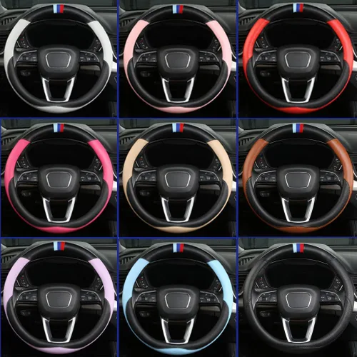 Miniatura 3 de Funda personalizada para volante de automóvil para BMW X1, X2, X3, X4, X5, X6, X7, i3, i4, i5, i8 535i 740Li 335i M3 M4 M5 Z1 Z3 Z4 Z5 (rosa)