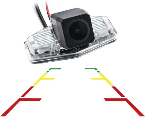 Miniatura 10 de Vlicevrn HD Fisheye - Cámara de visión trasera para vehículo, línea de estacionamiento fija, visión nocturna, cámara de estacionamiento de respaldo