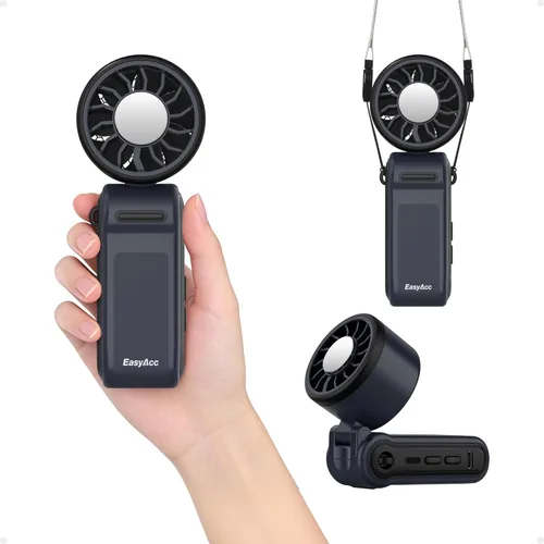 Miniatura 19 de EasyAcc Mini ventilador de mano, ventilador de enfriamiento personal plegable ventilador de escritorio USB ventilador de mesa pequeño portátil