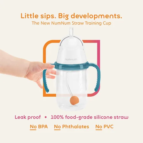 Miniatura 2 de Taza de Pajita NumNum para Bebé, Taza de Pajita con Peso, Tazas Sippy a Prueba de Derrames con Pajita para 6-12 Meses, Tazas para Beber para Niños
