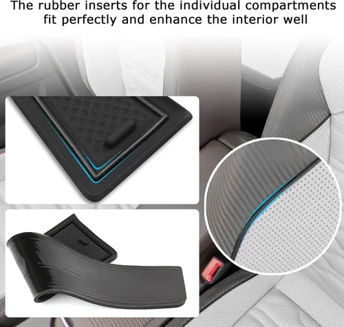 Miniatura 6 de YEE PIN Para Subaru Crosstrek STARLINK 2024 Tapete de consola Crosstrek Guantera Crosstrek 2024 Crosstrek Cup Mats 2024 STARLINK Inserts Liners