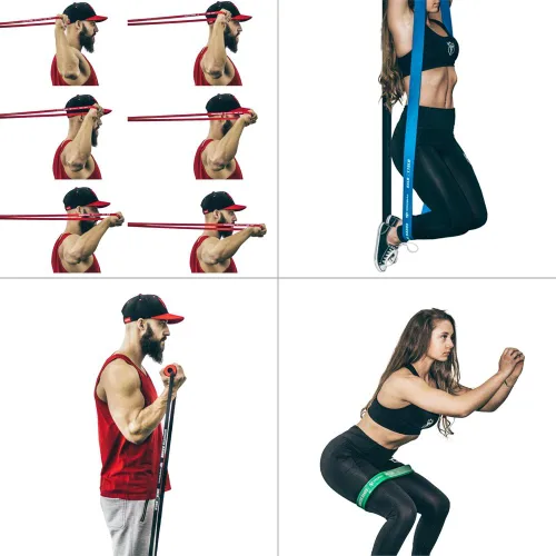 Miniatura 6 de Bandas elásticas prémium de resistencia para pullups; bandas de movilidad, de levantamiento de peso, para pullups, extradurables y resistentes