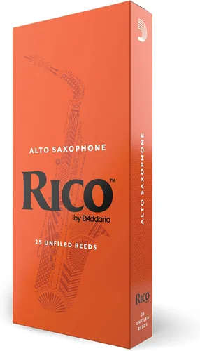 Miniatura 16 de D’Addario Woodwinds, cañas para saxofón Rico, saxofón alto, RJA2520, resistencia 2.0, paquete de 25