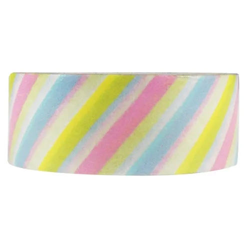 Miniatura 32 de Wrapables Cinta adhesiva japonesa a rayas Washi - Rayas de bloque verde diagonal Rayas diagonales de bloque verde