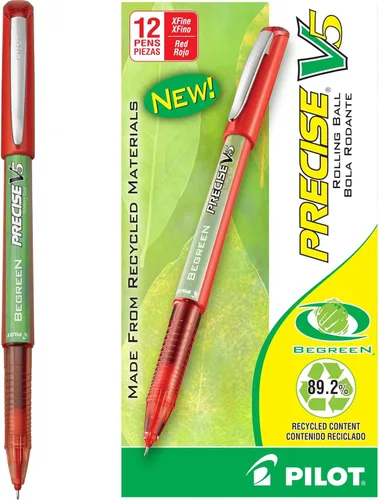 Miniatura 2 de Pilot Precise V5 - Bolígrafos de punta extra fina de 0.020 in, color negro, paquete de 1, ideal para la escuela, diario y escritura en la oficina