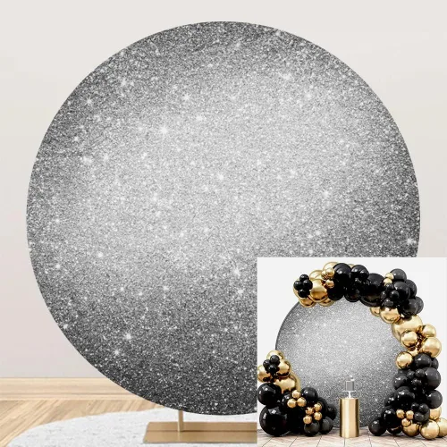 Miniatura 10 de Leyiyi Cubierta de fondo redonda con purpurina azul de 3 x 3 pies, cubierta de fondo circular azul con luz de estrellas para niñas, mujeres