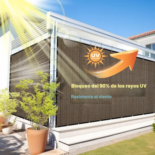 Miniatura 2 de Shade&Beyond - Tela de sombra con 90% de protección solar y ojales, toldo para pérgola, protector solar de lona de malla para patio, exteriores, Moca