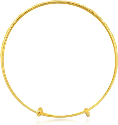 Miniatura 4 de CHOW SANG SANG Colección de regalos chinos 999.9 oro de 24 quilates precio por peso oro Longevidad y buena fortuna brazalete para regalo
