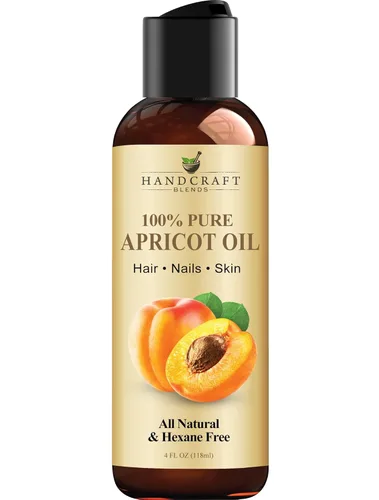 Handcraft Blends Aceite de Semilla de Albaricoque - Prensado en Frío 4 Fl Oz - 100% Puro y Natural - Aceite Portador de Grado Premium para Piel y