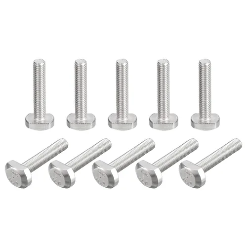 Miniatura 7 de uxcell Pernos de ranura en T, 20 piezas M5x16mm ranura en T Pernos deslizantes Pernos deslizantes 304 Tornillos en forma de T de acero inoxidable