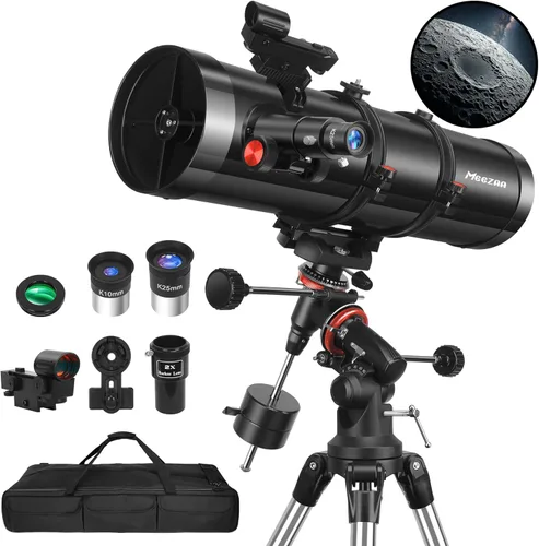 MEEZAA Telescopio, telescopio reflector newtoniano 150EQ para adultos principiantes en astronomía, telescopios astronómicos profesionales con
