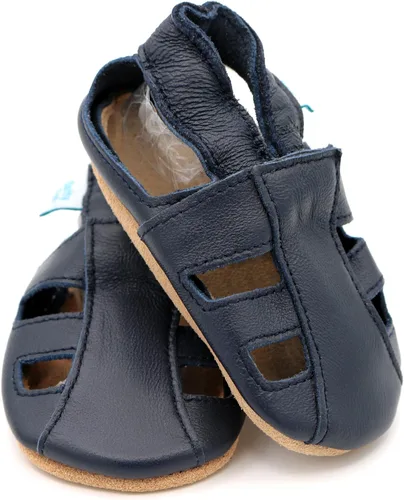 Miniatura 3 de Dotty Fish Sandalias de cuero suave para niños pequeños.