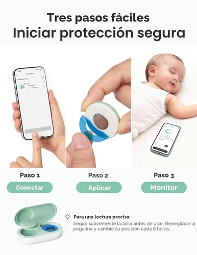Miniatura 5 de Momcozy Termómetro digital portátil para bebé, termómetro inteligente preciso de grado médico, lecturas instantáneas, termómetro de monitoreo