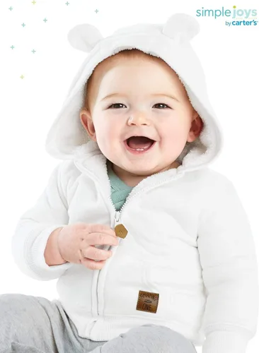 Miniatura 2 de Simple Joys by Carter's Unisex Babies' Hooded Sweater Jacket with Sherpa Lining