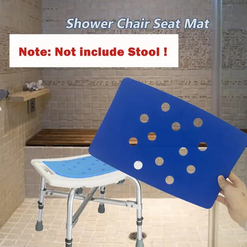 Miniatura 5 de Alfombrilla de asiento para silla de baño, cojín de banco de ducha para ancianos, almohadilla de espuma EVA antideslizante con adhesivo