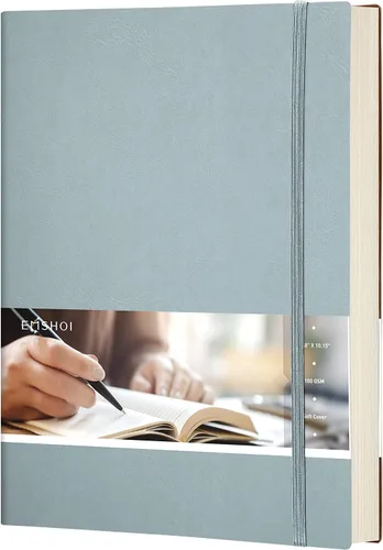 Miniatura 9 de EMSHOI Cuaderno Bullet Journal de Puntos, Diario B5 Grande de Cuero Suave, 192 Páginas Numeradas 100gsm Cuaderno de Cuadrícula de Puntos Grueso