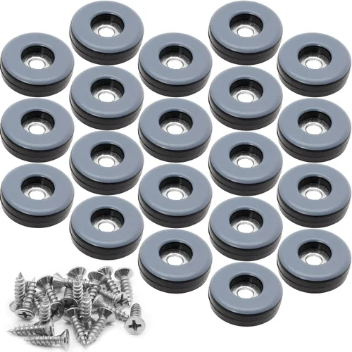 20 deslizadores de muebles de 1 pulgada, protectores de suelo de PTFE para sillas autoadhesivas para muebles para suelos de madera dura, alfombras