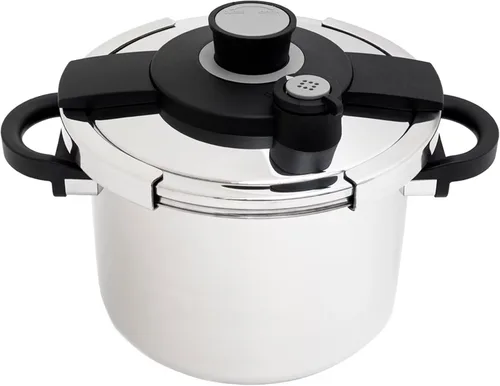KOCHSTELLE Olla a presión de acero inoxidable de 8L para preparación del hogar y comidas | Olla a presión de 8 cuartos con tapa de sistema de
