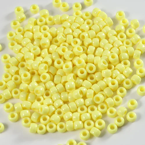 Miniatura 16 de 1000 piezas de cuentas de pony acrílicas de un solo color de 6 x 9 mm a granel para hacer joyas, aretes, trenzado de cabello Azul Oscuro