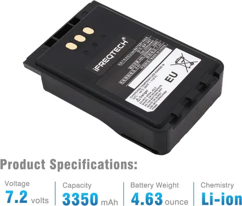 Miniatura 2 de BP-307 Batería 3350mAh 7.2V Li-Ion Batería de repuesto compatible con Icom ID-52A ID-52E ID-50A IC-705 IP-100H IP-501H IP-503H Reemplazo de radio