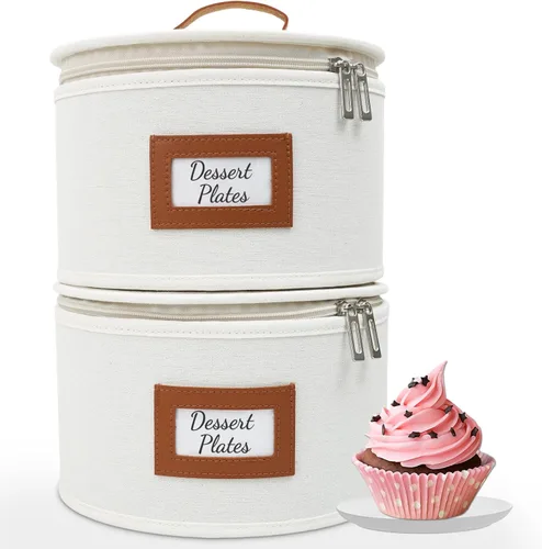 Miniatura 39 de HOMELUX THEORY 8 piezas de contenedores de almacenamiento de porcelana de carcasa dura, almacenamiento de tazas, copas de vino, utensilios