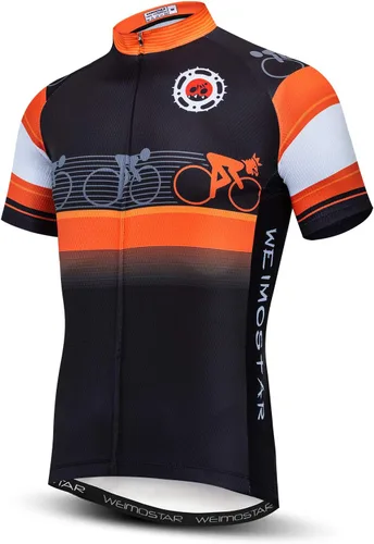 Miniatura 66 de Weimostar Hombre Ciclismo Jersey Manga Corta Bicicleta Ropa Multicolor Diamante