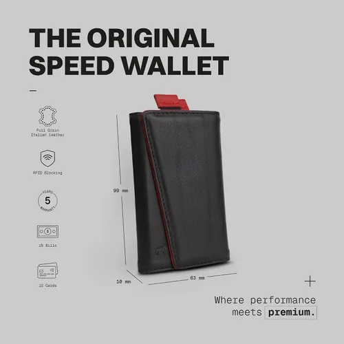 Miniatura 2 de The Frenchie Co. - Cartera - Cartera delgada de piel plegable - Protección de bloqueo RFID con múltiples ranuras para tarjetas y ventana