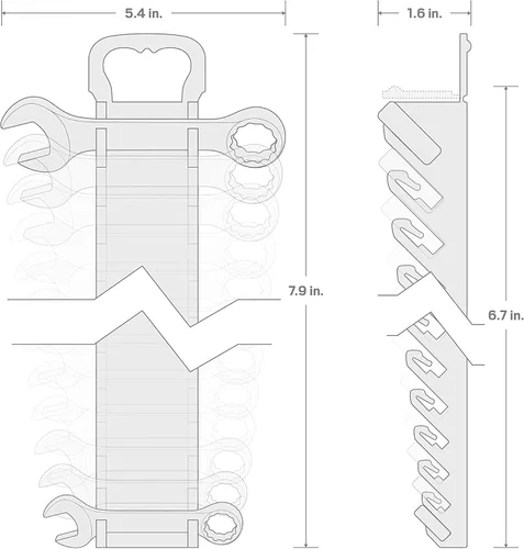 Miniatura 7 de TEKTON wrn01066 Stubby llave combinada establecer con tienda y Go Keeper, 5/16 – 3/4 de pulgada, 8