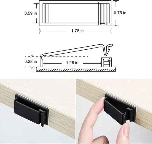 Miniatura 2 de Paquete de 50 clips autoadhesivos para organizar cables, organizadores de cables, soportes de cable para TV, PC, portátil, cable Ethernet