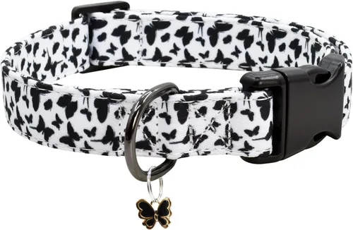 Miniatura 17 de Collar de perro con patrones de flores con accesorios, collares para perros de algodón suave para perros pequeños, medianos y grandes, hembras