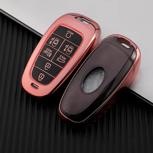 Miniatura 3 de Funda para llavero Hyundai con llavero de TPU de alta calidad, funda protectora de 360 grados para Hyundai Sonata Santa fe Tucson 2019 2020 2021