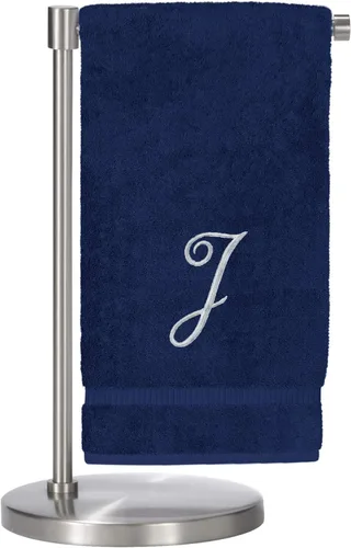 Miniatura 116 de Script R - Toalla de baño con monograma, regalo personalizado, 27 x 54 pulgadas, juego de 1 toalla bordada con texto dorado, 100% algodón turco