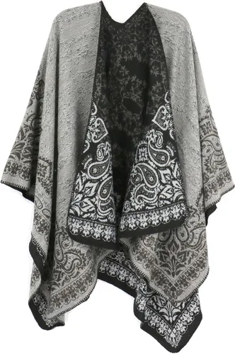 Miniatura 81 de Poncho chal para mujer, suéteres suaves y cálidos para mujer, parte delantera abierta, poncho de viaje para otoño, invierno y primavera