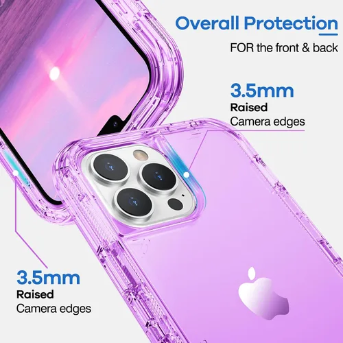 Miniatura 5 de ORIbox - Funda compatible con iPhone 13 Pro Max y 12 Pro Max, resistente a los golpes, anticaídas, transparente