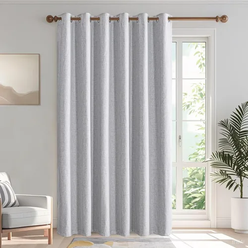 Miniatura 45 de IGEMAEVE Cortinas 100% opacas de 108 pulgadas de largo para dormitorio, juego de 2 paneles de cortinas opacas con bolsillo para barra y pestaña