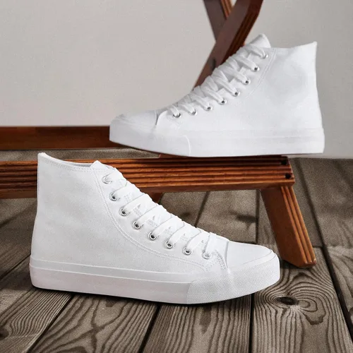 Miniatura 72 de ZGR Tenis de lona para hombre, con cordones, clásicos, casuales, para caminar