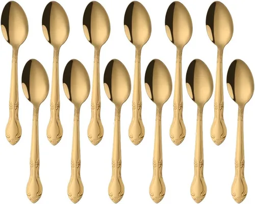 Miniatura 86 de Juego de 12 cucharas de café, mini cucharas de café, cucharas de espresso de acero inoxidable, cucharas pequeñas para postre, té, aperitivo, 4.6